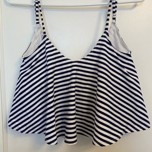 Kortni Jeane Navy & White Swing Top Swimmer
